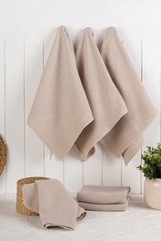 Hermia Eloise Juego de Paños de Cocina Beige (6 piezas)